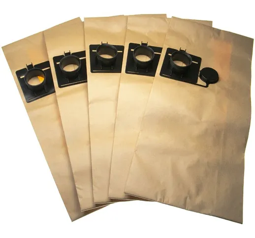 vhbw 5x sacchetti sostituisce Festool 452970 per aspirapolvere - in carta, 60cm x 26.6cm