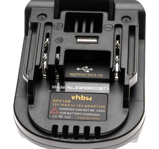 vhbw adattatore compatibile con Black & Decker utensile / batteria - Per batterie 20 V Li-...