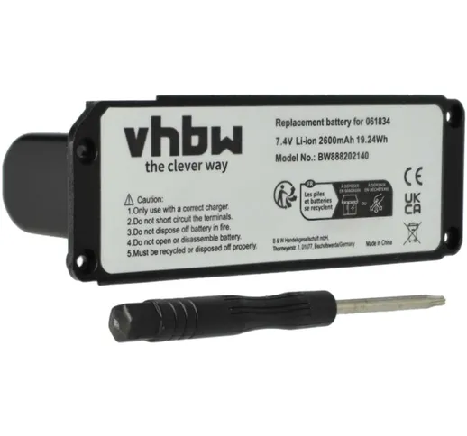 vhbw batteria compatibile con Bose Soundlink 413295, Mini, Mini one casse, altoparlanti, s...