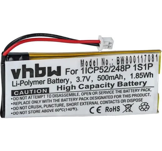 vhbw batteria compatibile con Sena SMH-10 Lifespan auricolari cuffie wireless (500mAh, 3,7...