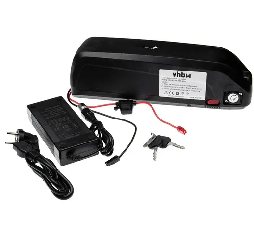 vhbw batteria per tubo obliquo 9,6Ah 48V Li-Ion incl. caricabatterie compatibile con Bafan...