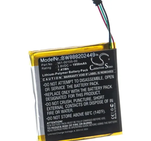 vhbw batteria sostituisce Garmin 361-00105-00 per GPS computer da bicicletta tachimetro bi...