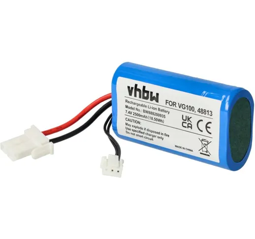 vhbw batteria sostituisce Vorwerk 48813 per aspirapolvere home cleaner (2500mAh, 7.4V, Li-...