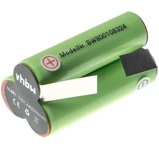 vhbw NiMH batteria 2000mAh (3.6V) per aspirapolvere home cleaner AEG / Electrolux Junior 2...