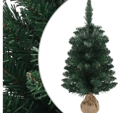 Albero di Natale Artificiale con Supporto Verde 90 cm PVC