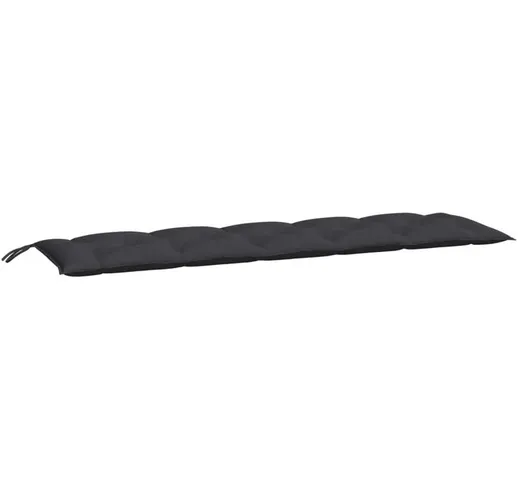 vidaXL Cuscino per Dondolo Nero 180 cm in Tessuto - Nero