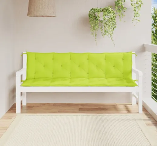 Cuscino per Dondolo Verde Brillante 180 cm in Tessuto
