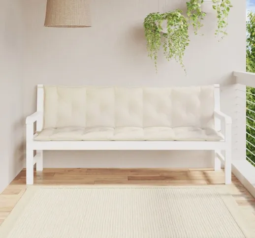 Cuscino per Dondolo Bianco Crema 180 cm in Tessuto