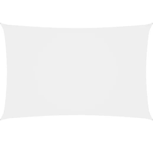 vidaXL Parasole a Vela in Tessuto Oxford Rettangolare 5x8 m Bianco - Bianco