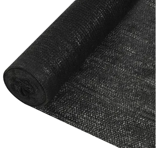 vidaXL Rete per Privacy Nera 1x10 m in HDPE 195 g/m² - Nero