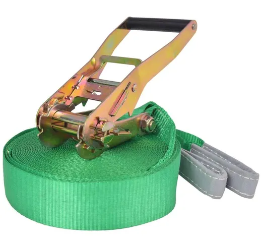 Slackline 15 m x 50 mm 150 kg Verde - Verde - Vidaxl