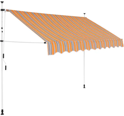 Vidaxl - Tenda da Sole Retrattile Manuale 250 cm a Strisce Blu e Gialle