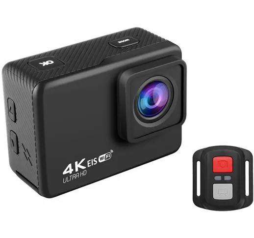 Videocamera sportiva 4k 60P HD, videocamera di azione impermeabile grandangolare 30M 170 °