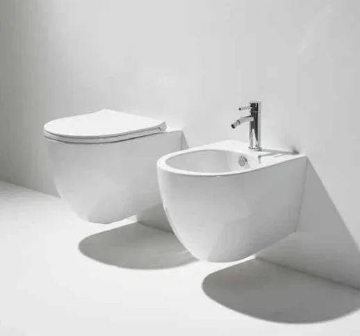 Vignoni XS sanitari sospesi vaso bidet sedile slim soft close