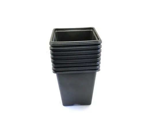 15 vasi di plastica quadrati, 9 cm - Vilmorin