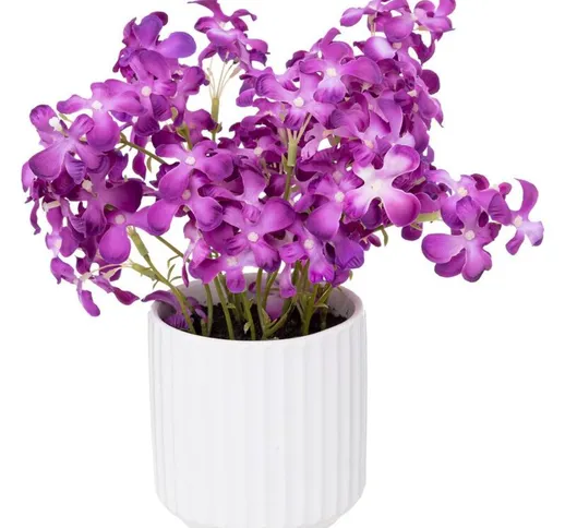 Viola con vaso in ceramica h27cm viola Atmosphera créateur d'intérieur - Viola