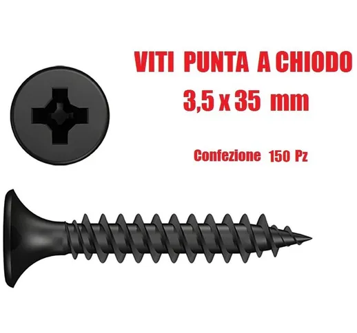 Viti Punta a Chiodo - Accessori per Cartongesso - (� 3,5 x 35mm) - conf. 150 pz
