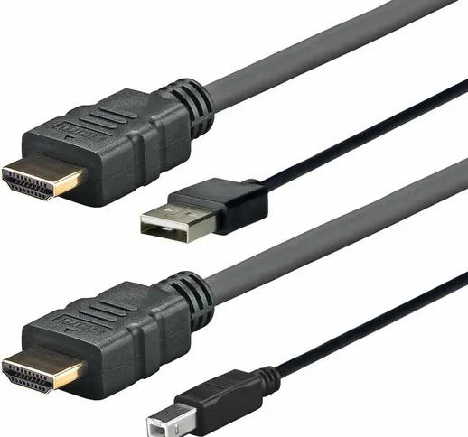 PROHDMIUSBAB4 Adattatore cavo hdmi+usb-a hdmi+usb-b nero - Adattatore cavo (hdmi+usb-a, hd...