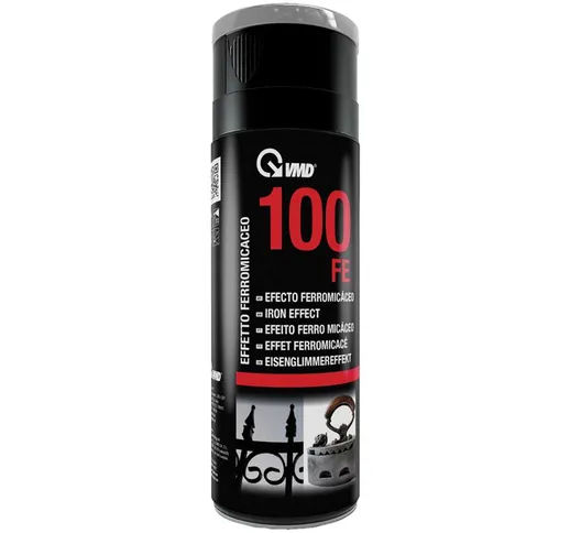 100FE bomboletta vernice spray effetto ferromicaceo colore nero 400ml made in Italy - 