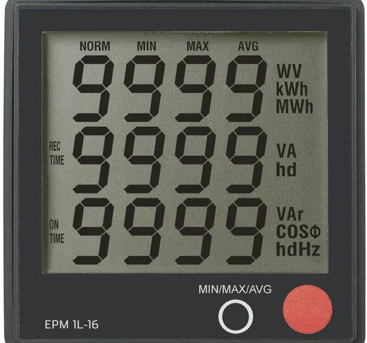 Strumento di misura digitale da pannello  EPM 1L-16 Tensione: 190 - 250 V/AC, corrente: 0...