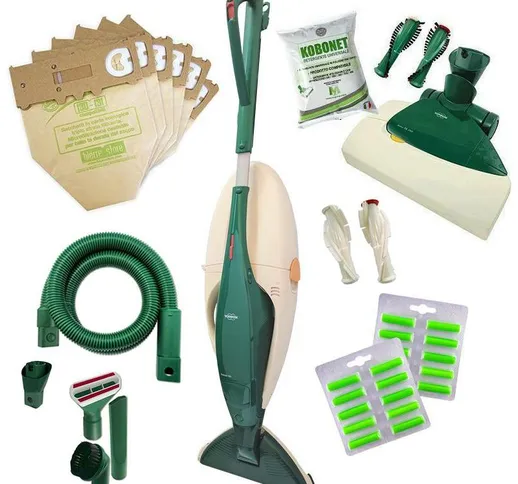 Vorwerk folletto vk131 rigenerato+kit flessibile+ battitappeto