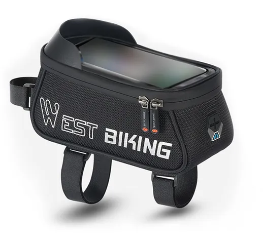  Pacchetto Headpack per bicicletta Borsa per telefoni touch-screen Borsa per manubrio ante...