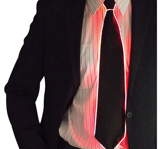 Wire Tie Lampeggiante LED Tie Costume Cravatta Incandescente DJ Bar Dance Carnival Party T...