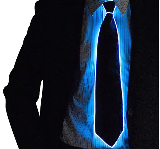 Wire Tie Lampeggiante LED Tie Costume Cravatta Incandescente DJ Bar Dance Carnival Party T...