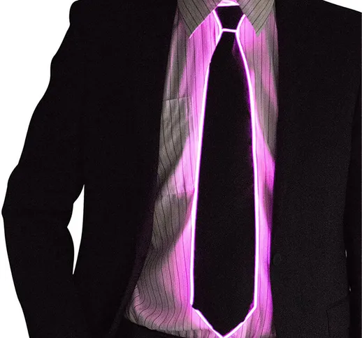 Wire Tie Lampeggiante LED Tie Costume Cravatta Incandescente DJ Bar Dance Carnival Party T...