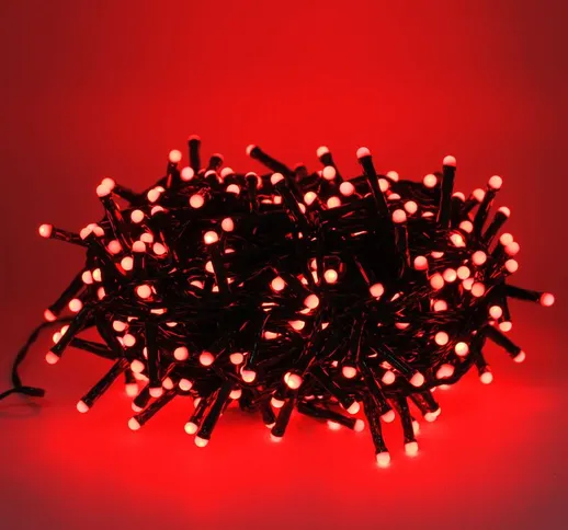 Home stringa luminosa catena serie di luci per albero di Natale luminosita' 360o cavo verd...