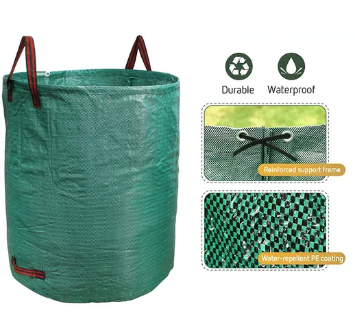 ®_Set di 2 sacchi da giardino - 300 litri, max. 70 kg | Manici ergonomici