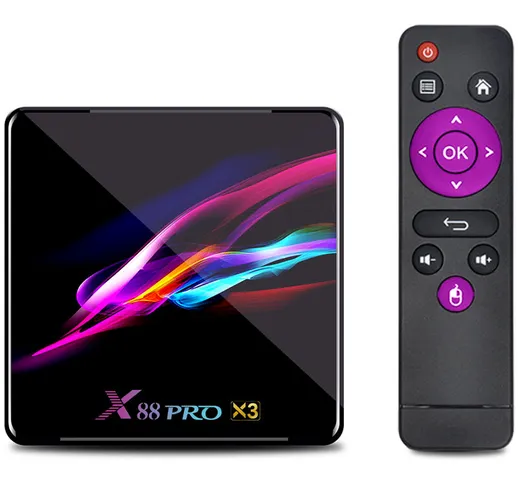 X88 Pro X3 Smart Android 9.0 TV Box S905X3 Cortex-A55 Quad Core 64 bit 4 GB / 32 GB 2.4 G...