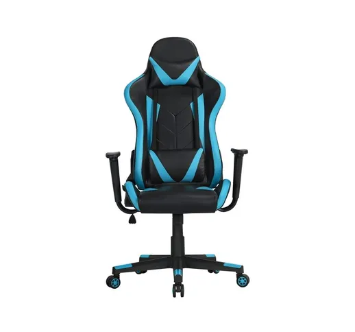 Sedia Gaming Poltrona Ufficio Scrivania Ergonomica Schienale Reclinabile 180°Girevole Rego...