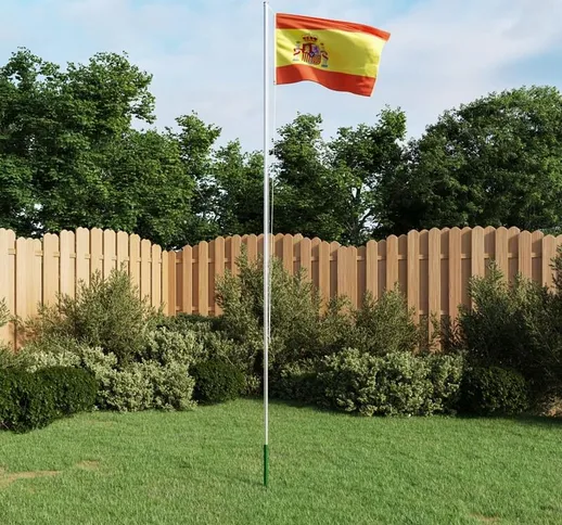 Bandiera della Spagna con Pennone in Alluminio 6,2 m - Multicolore - Youthup