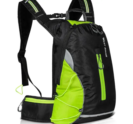 Zaino da ciclismo 16L, borsa per mountain bike, zaino all'aperto, borsa da viaggio, verde...