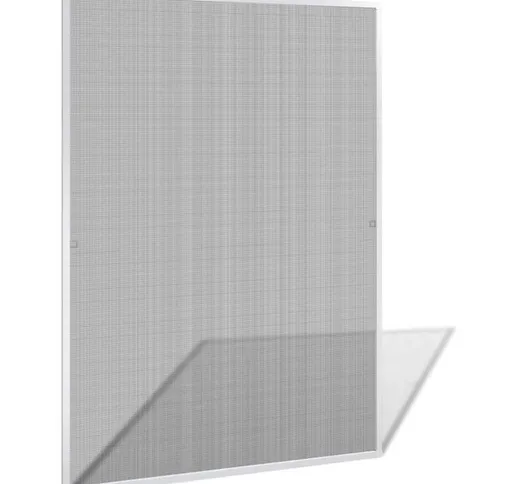 vidaXL Zanzariera per finestre 130 x 150 cm bianca - Bianco
