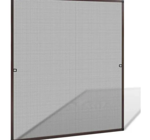 vidaXL Zanzariera per finestre 130 x 150 cm marrone - Marrone