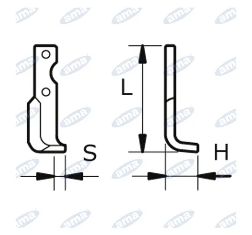  - Zappa piatto 30X4 dx. Misure: L=195 x H=50 x S=21, ØF.9,interasse 70. Adattabile ad Agr...