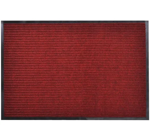 vidaXL Zerbino in PVC 90 x 150 cm Rosso - Rosso