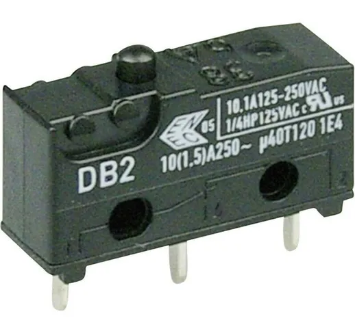 Interruttore subminiaturizzato 250 V/AC DB2 DB2C-C1AA 1 contatto di commutazione Collegame...
