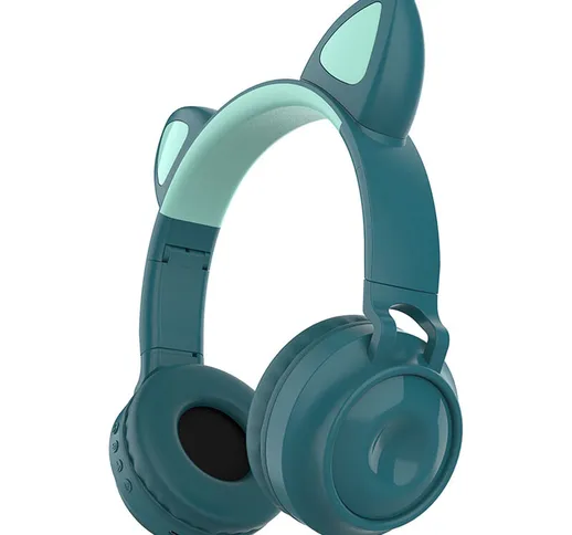 Asupermall - ZW-028 Cuffie Bluetooth senza fili Cuffie con orecchio di gatto incandescente...