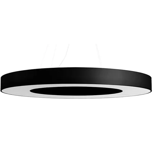 Sollux - Lampada a sospensione saturno slim 90 nero l: 90, b: 90, h: 110, E27, dimmerabile