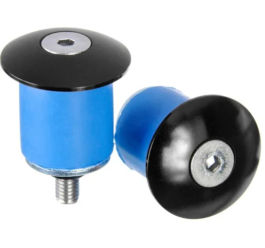  Alloy Screw In Bar End Plugs, Black