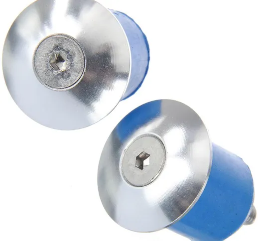  Alloy Screw In Bar End Plugs, Silver