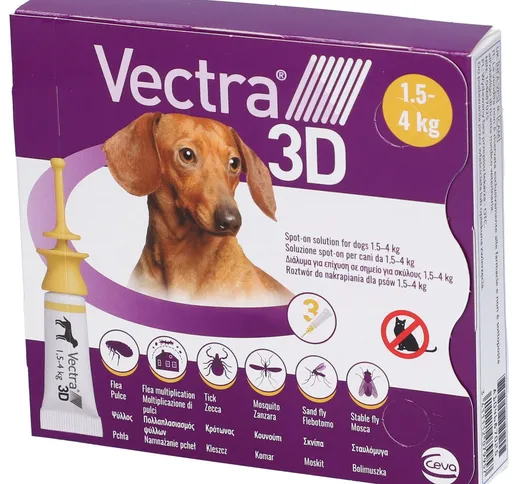 Vectra 3d Soluzione Spot–on Per Cani 1.5/4 kg