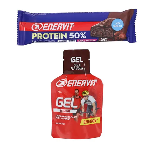 Protein Bar 50% - Dark Choco + Enervitene Gel Pack Cola