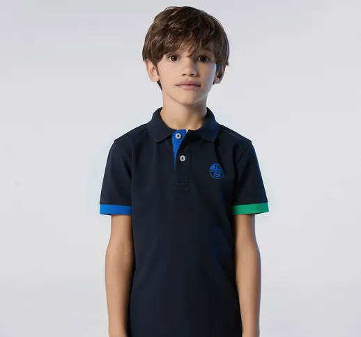 Polo in cotone organico |  - Navy blue - 14