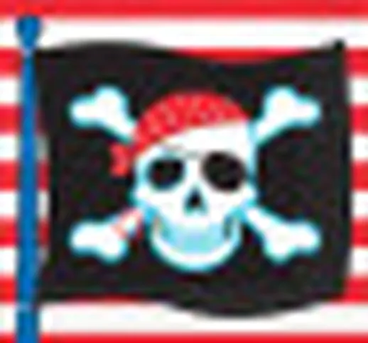 Tovaglioli pirata con bandiera
