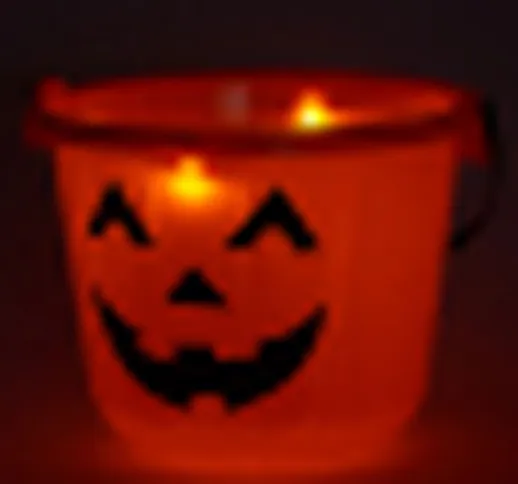 Secchio zucca a led 22 x 17 cm Halloween
