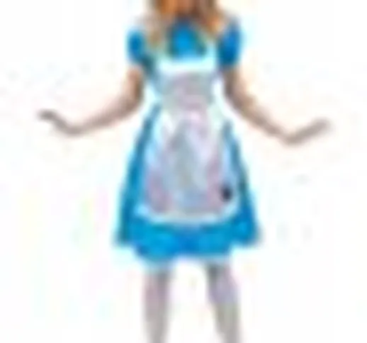 Costume da Alice bianco e blu per donna